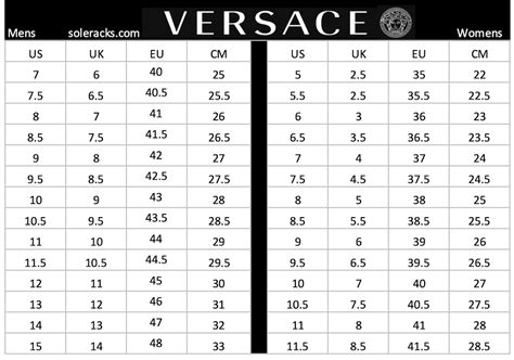 versace size large|Versace size conversion chart.